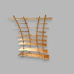 Inda tömörfa könyvespolc
